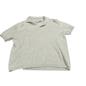Vintage Russ Light Green V-Neck Sweater
